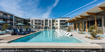 Resort-worthy pool with lap lane